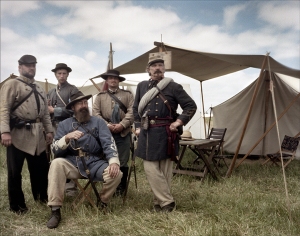 Reenactors of the 1st Virginia Regiment in Spotsylvania, Va 